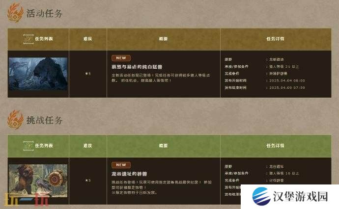 《怪物猎人：荒野》第一弹大型更新将于4月4日发布