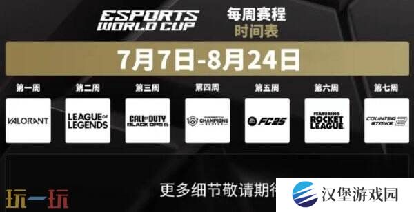 EWC2025电竞世界杯赛程公布！沙特开启七周电竞盛宴