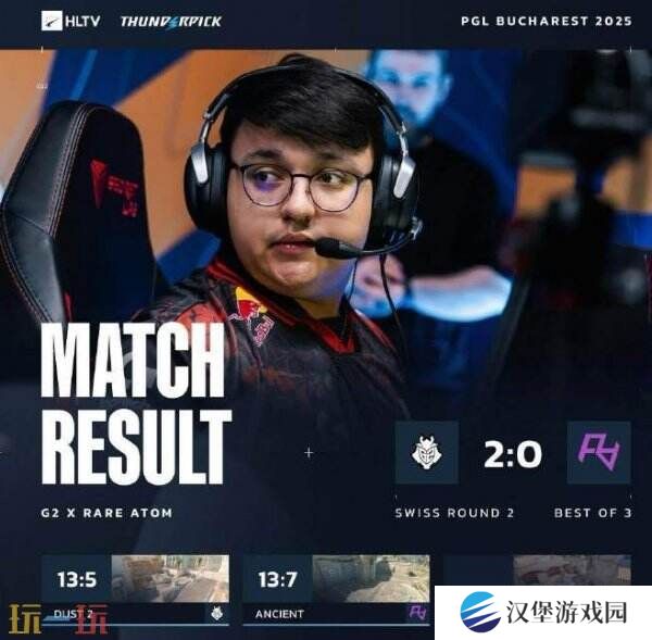 CS2 PGL布加勒斯特第二日赛果！3DMAX进入2-0组！